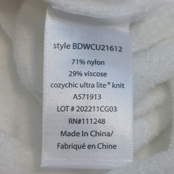 Barefoot Dreams Cozychic Ultra Lite Knit V Neck Sweater Women's XL White Tunic - Picture 9 of 12